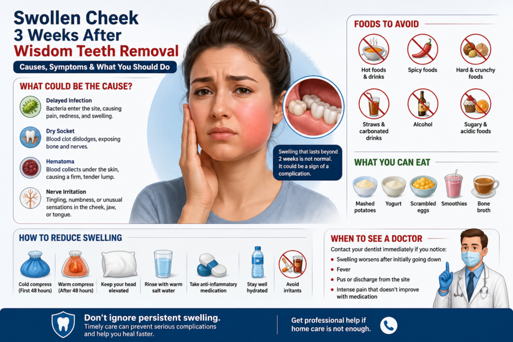 Swollen Cheek 3 Weeks After Wisdom Teeth Removal