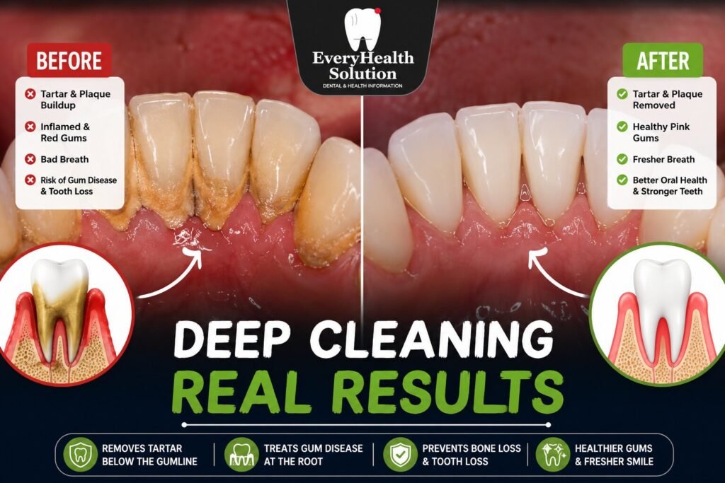 Dental Deep Cleaning before and after