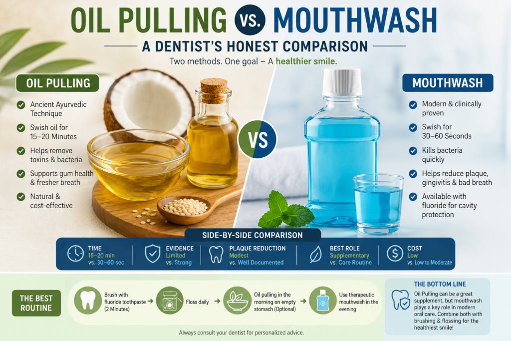 Oil Pulling vs Mouthwash Which One Actually Works