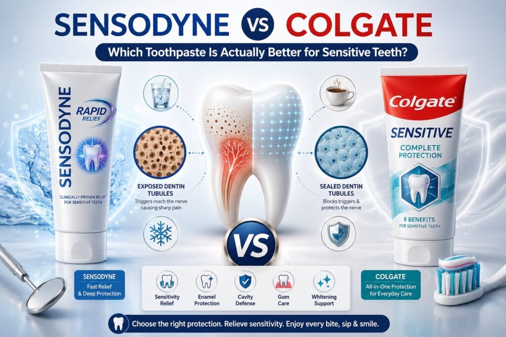 Sensodyne vs Colgate: Which Toothpaste Is Actually Better for Sensitive Teeth?
