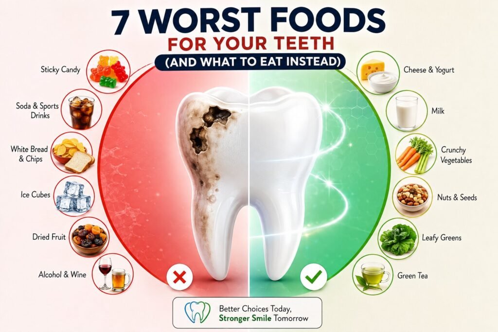 7 Fbad food for teeth